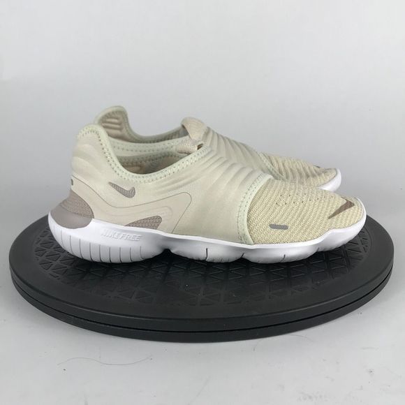 Nike Free Run Flyknit 3.0 Ivory Athletic Running Shoes AQ5708-200 Women Size 5.5 - Picture 4 of 12